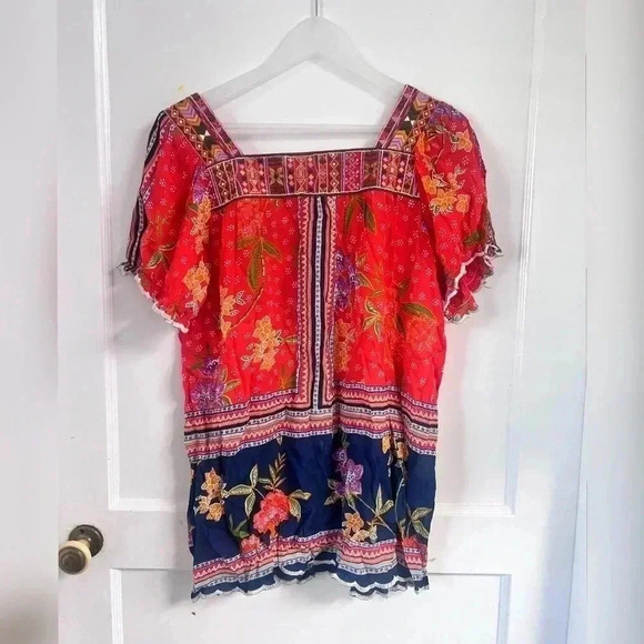 ANTHROPOLOGIE Love Kyla Handmade Embroidered Boho Top - Picture 2 of 2